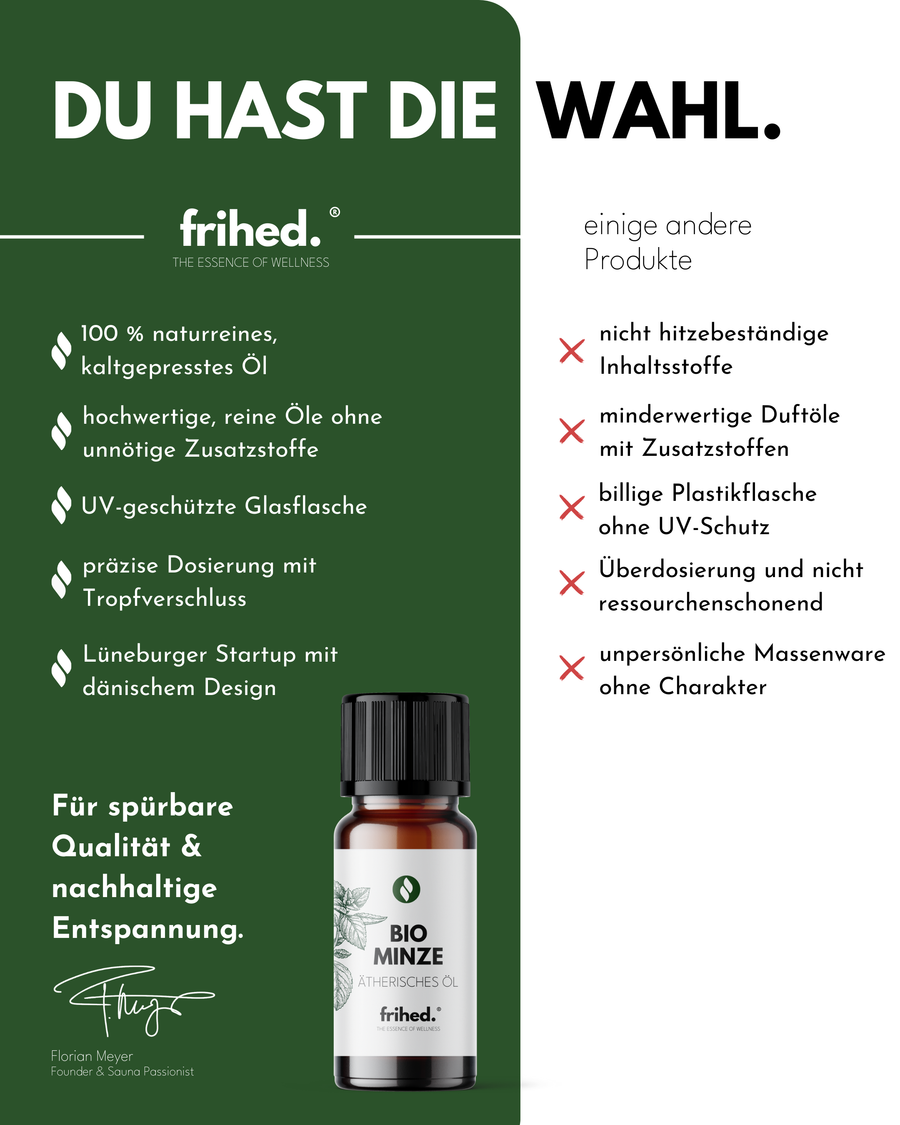 Bio ätherisches Minzöl von frihed. in der 10-ml-Flasche, Ansicht 2