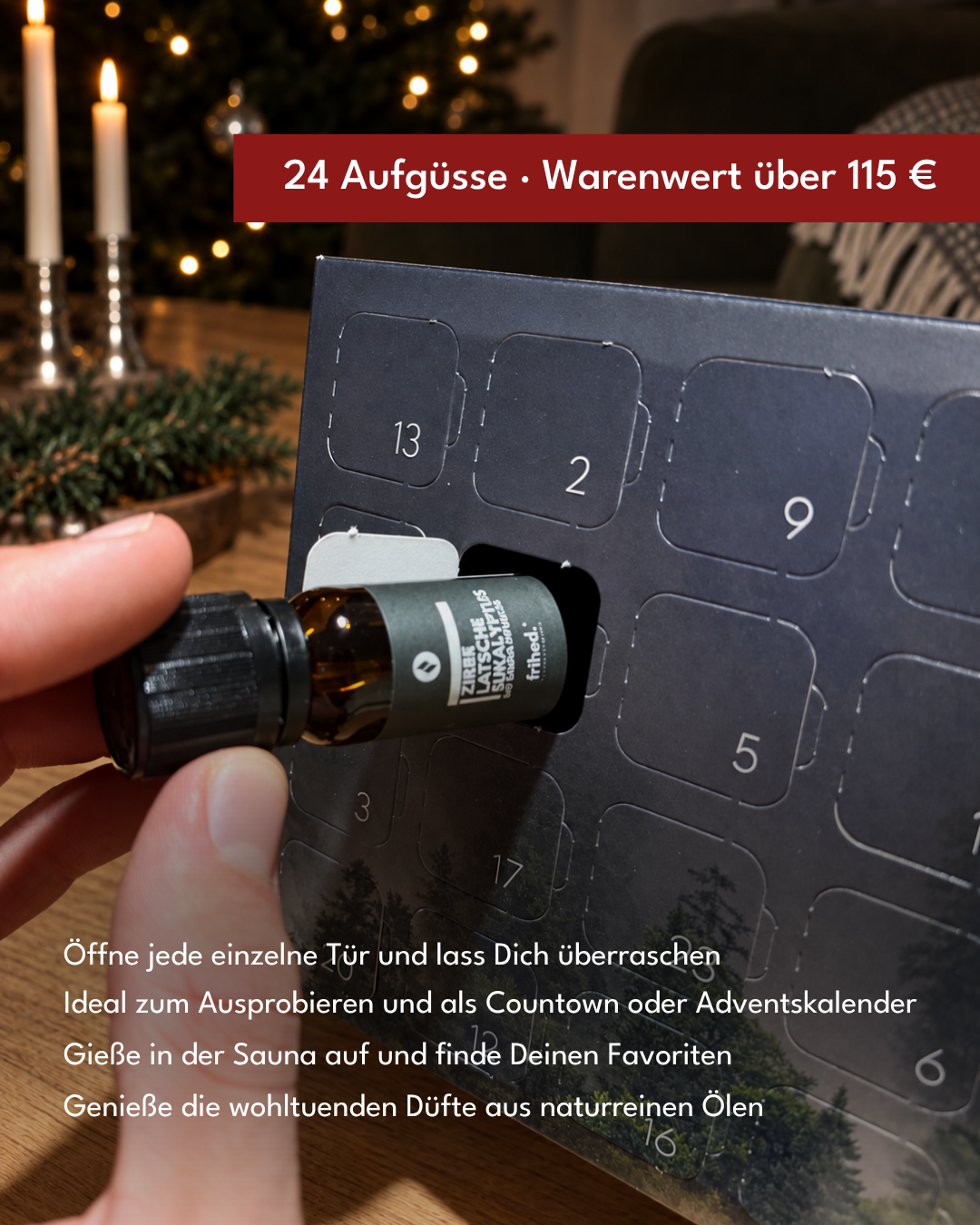 Saunaaufguss Probierpaket Adventskalender 2026