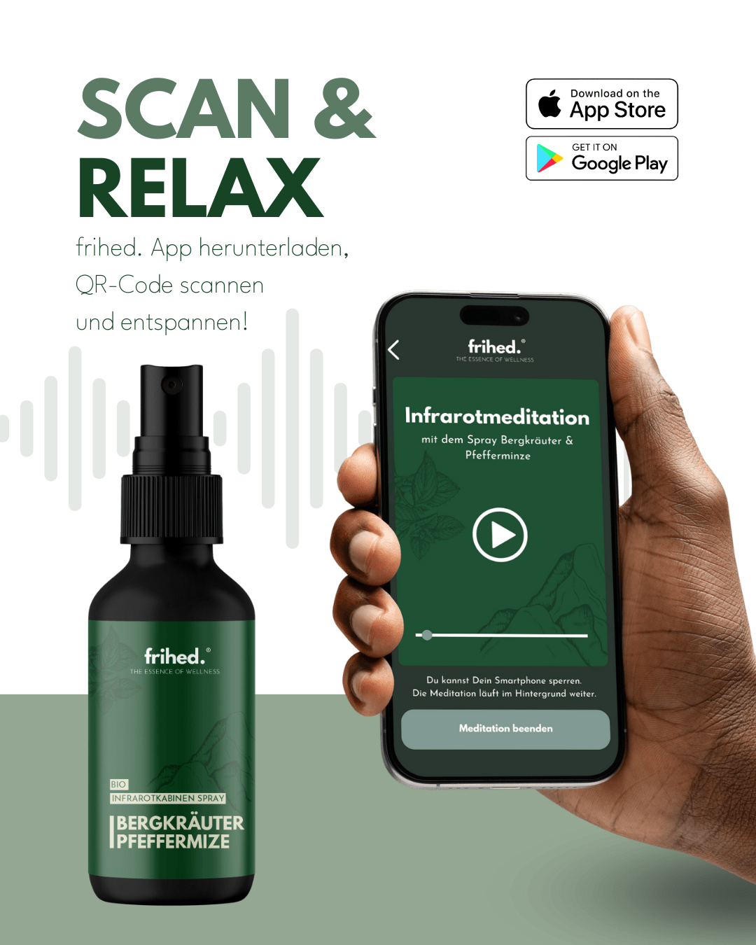Bio Infrarotspray Bergkräuter Pfefferminze - frihed. GmbH