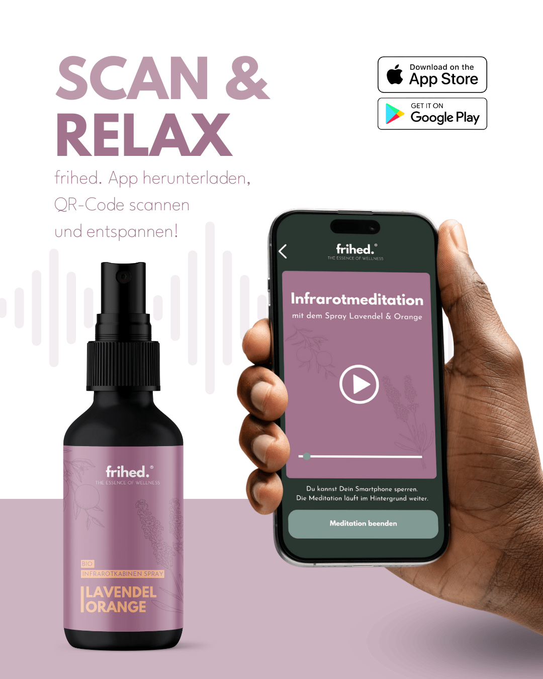Bio Infrarotspray Lavendel Orange - frihed. GmbH