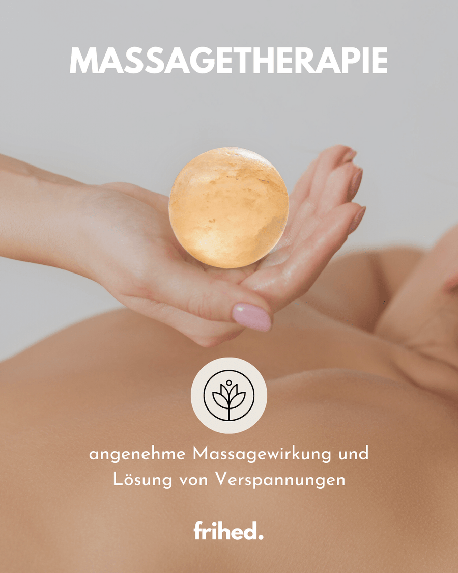 Sauna Massagekugel Salzstein, Detailansicht