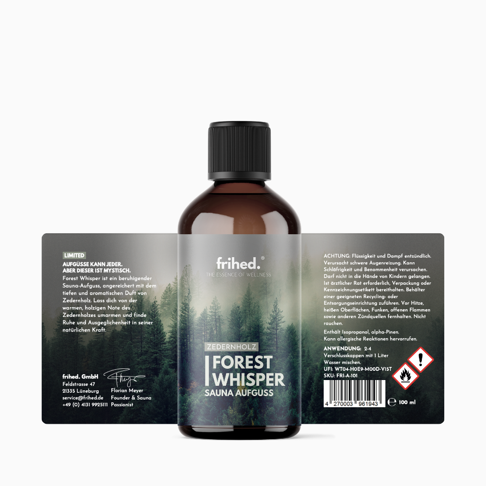 Sauna Aufguss Forest Whisper Zedernholz