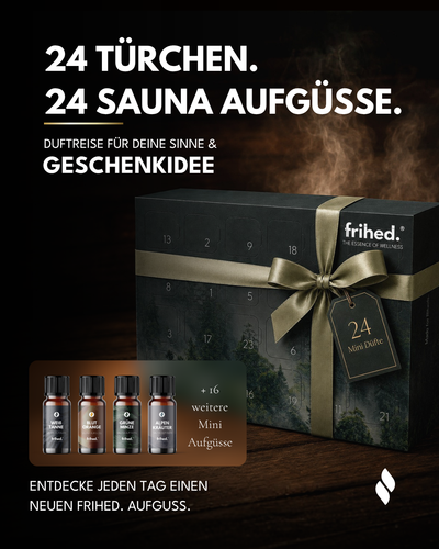 Saunaaufguss Probierpaket Duftkalender 24er Set