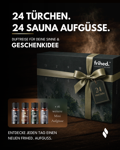 Saunaaufguss Probierpaket Duftkalender 24er Set