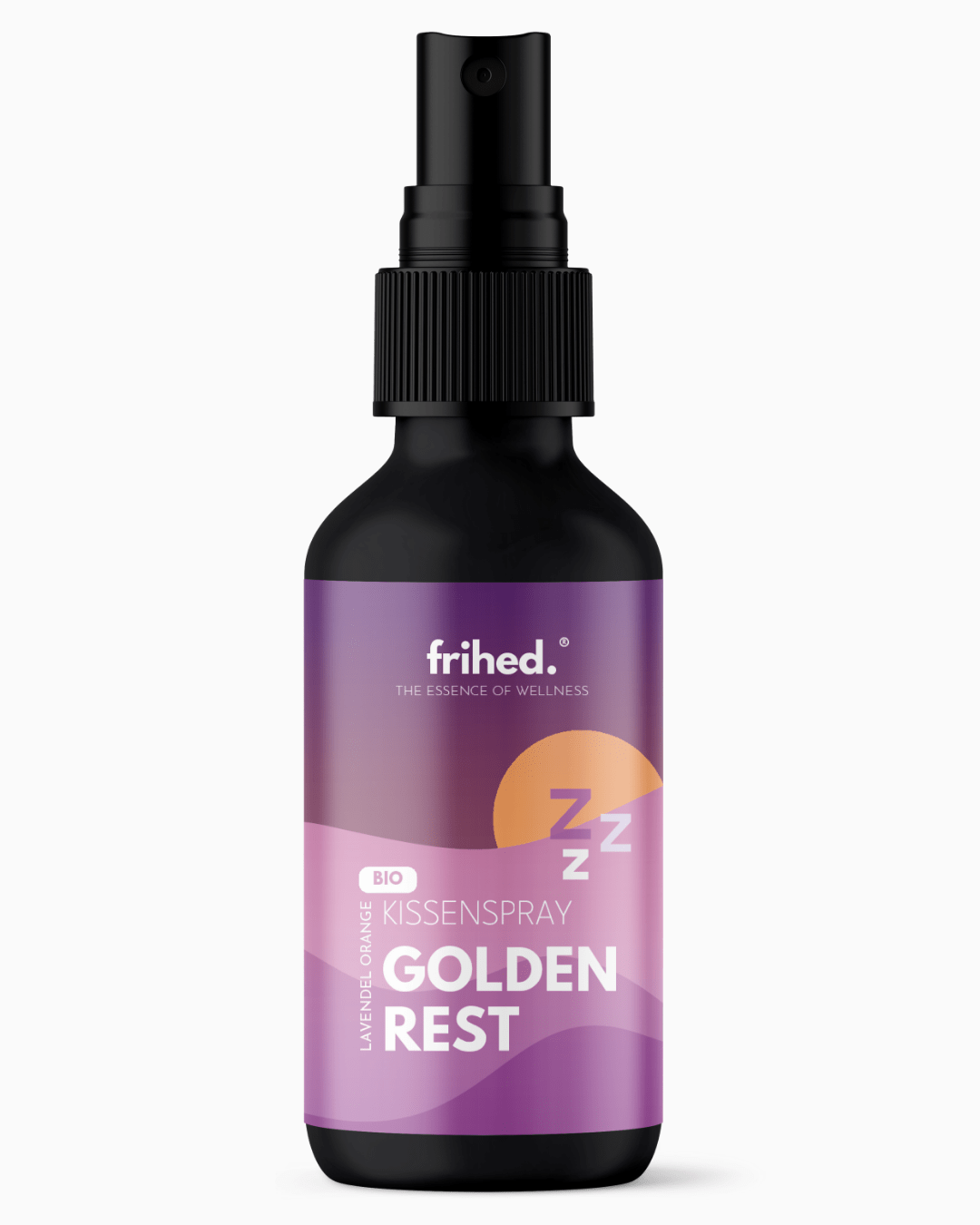 Bio Kissenspray Lavendel Orange, 100-ml-Schwarzglasflasche mit Sprühkopf