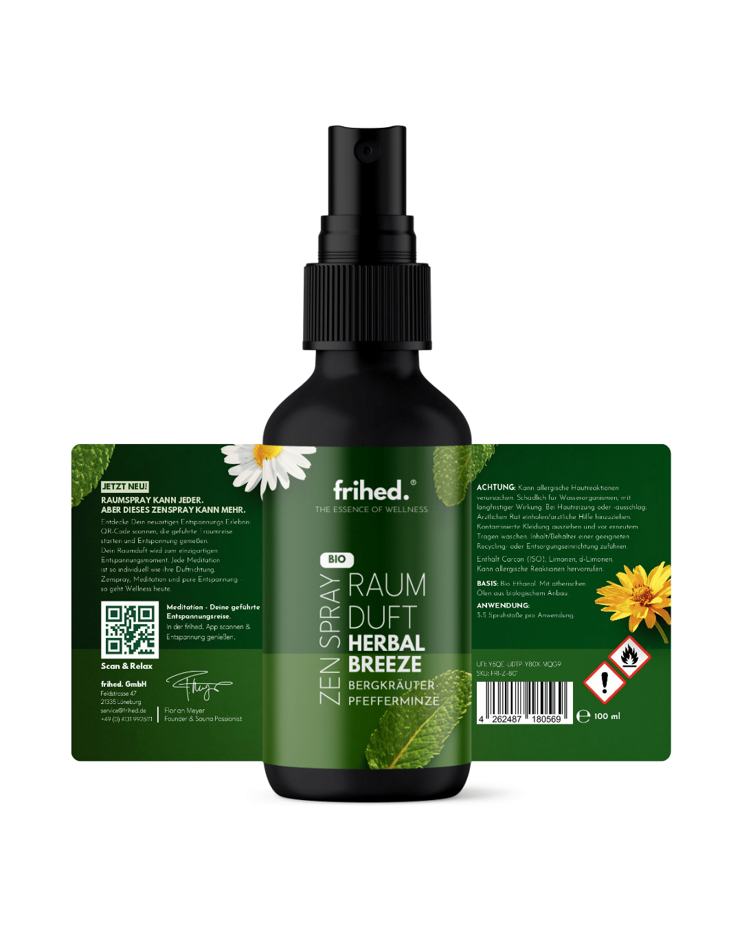 Bio Raumspray Bergkräuter Pfefferminze - frihed. GmbH