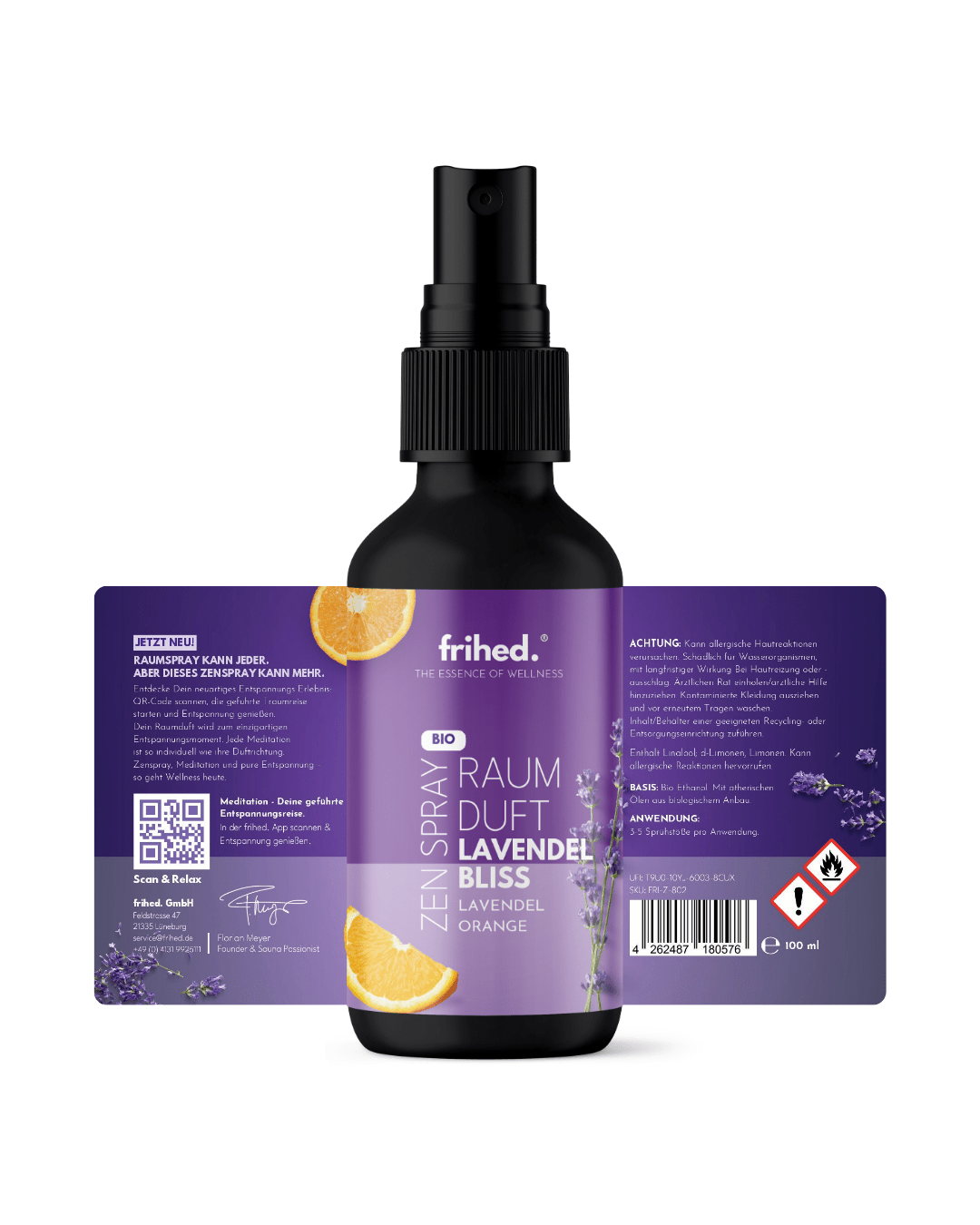 Bio Raumspray Lavendel Orange - frihed. GmbH