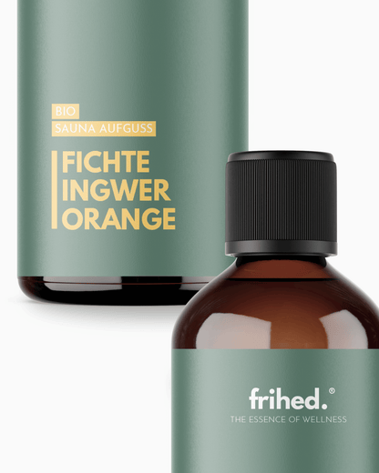Bio Saunaaufguss Fichte, Ingwer & Orange - frihed. GmbH