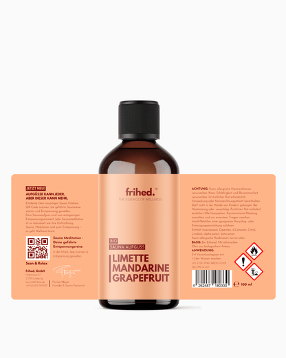 Bio Saunaaufguss Limette, Mandarine & Grapefruit - frihed. GmbH