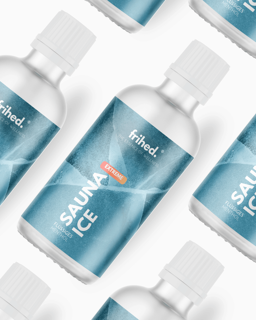 Flüssiges Menthol Sauna Ice – Mentholkristalle als Tropfen, Detailansicht