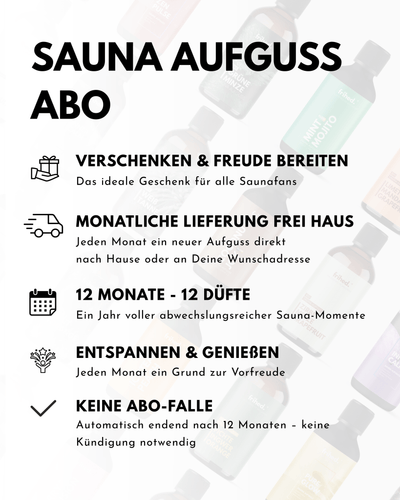 Sauna Aufguss Abo – Geschenkset - frihed. GmbH