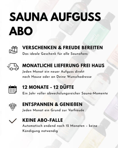 Sauna Aufguss Abo – Geschenkset - frihed. GmbH