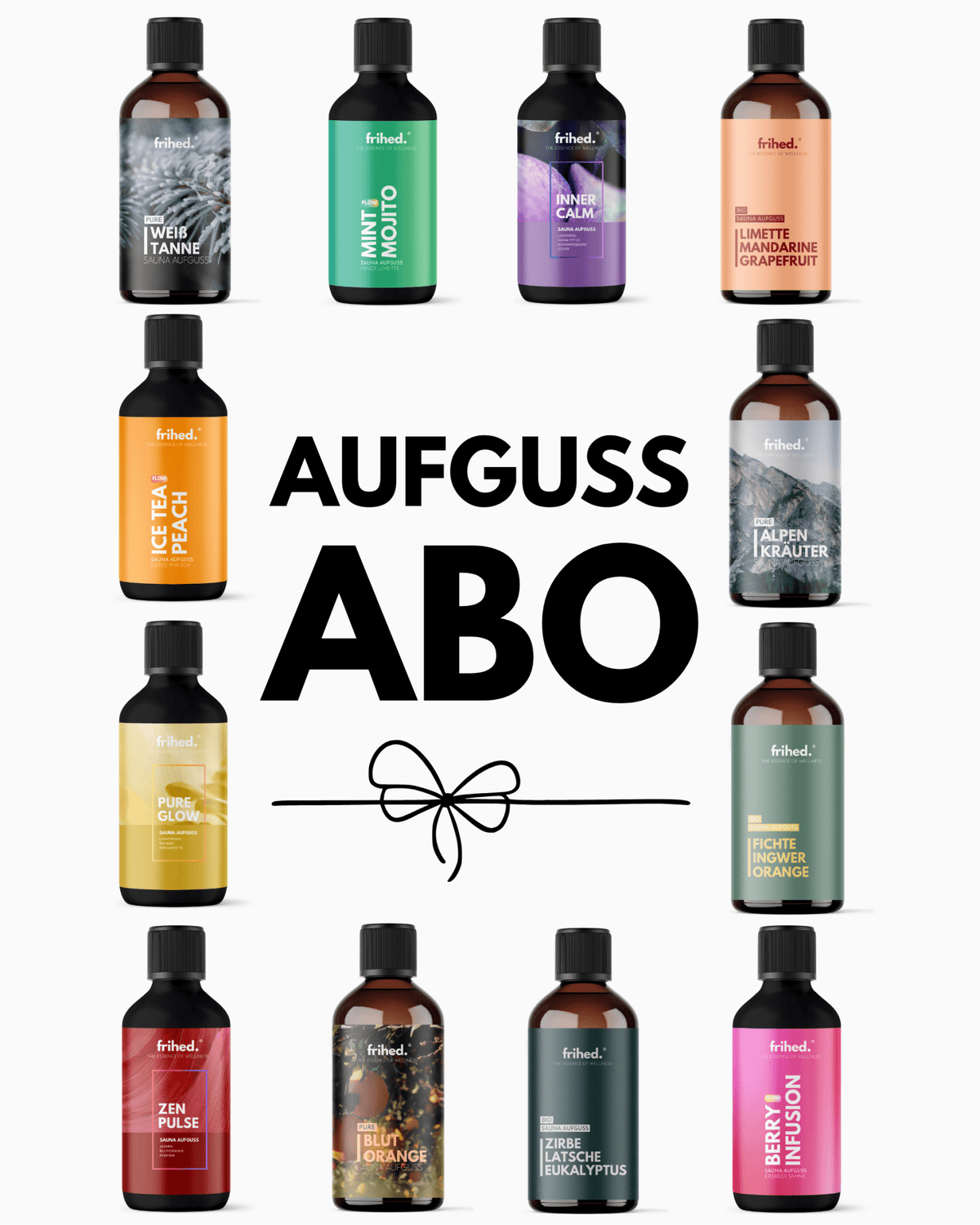 Sauna Aufguss Abo Geschenkset mit Saunaaufgüssen in Glasflaschen