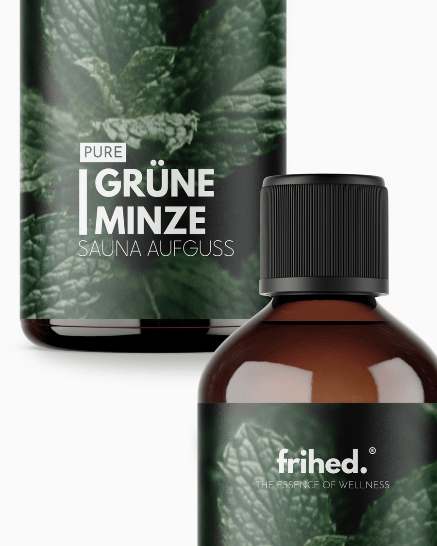 Saunaaufguss Grüne Minze als Teil des Sauna Trio Waldfrische