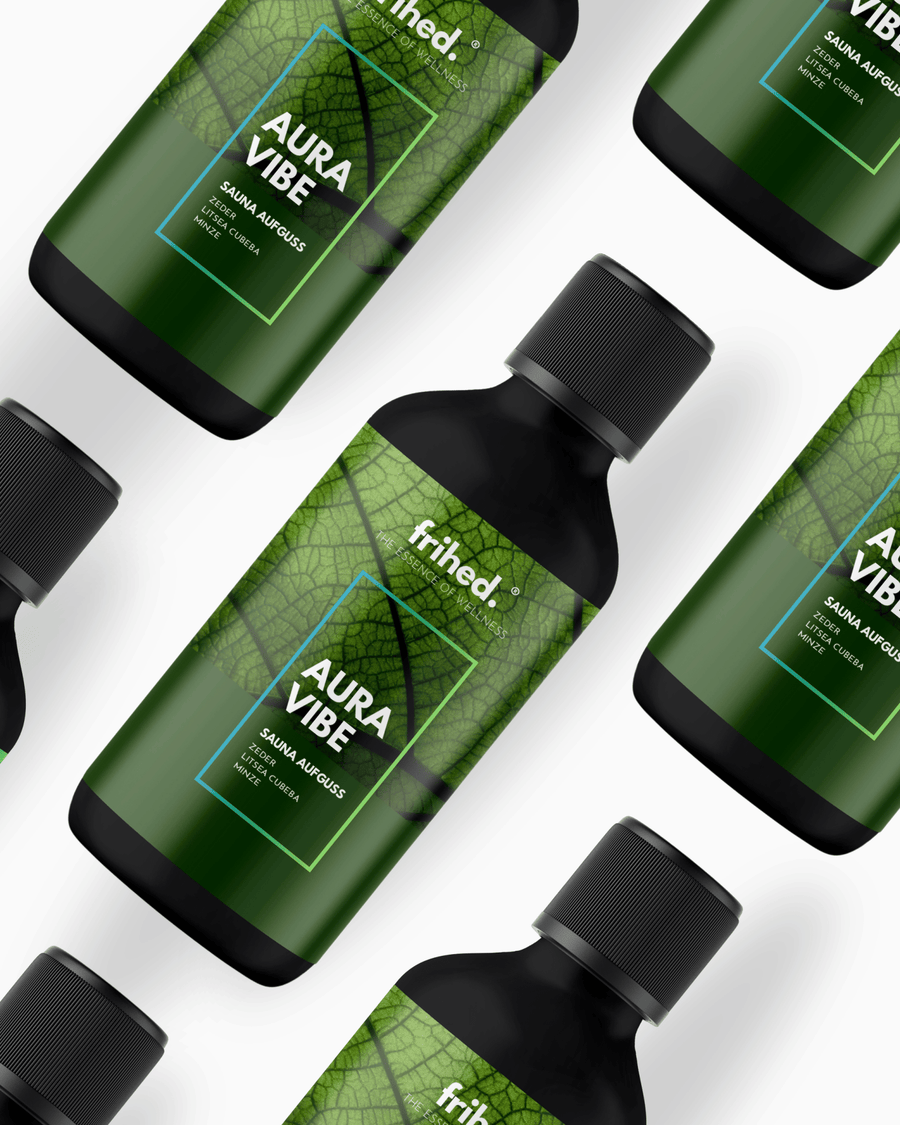 Saunaaufguss Aura Vibe – Zeder, Minze & Litsea Cubeba, Detailansicht