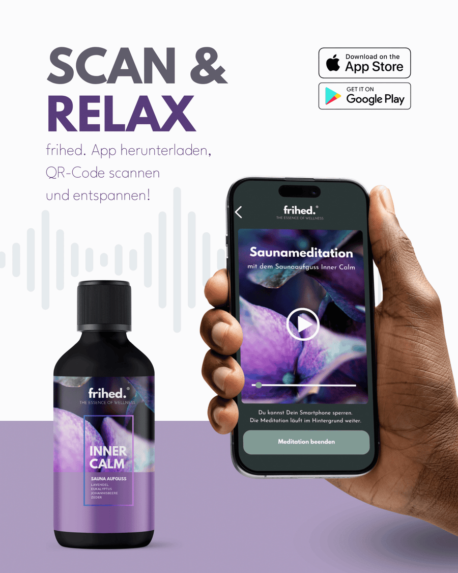 Duftnoten von Saunaaufguss Inner Calm: Lavendel, Eukalyptus, Johannisbeere, Zeder