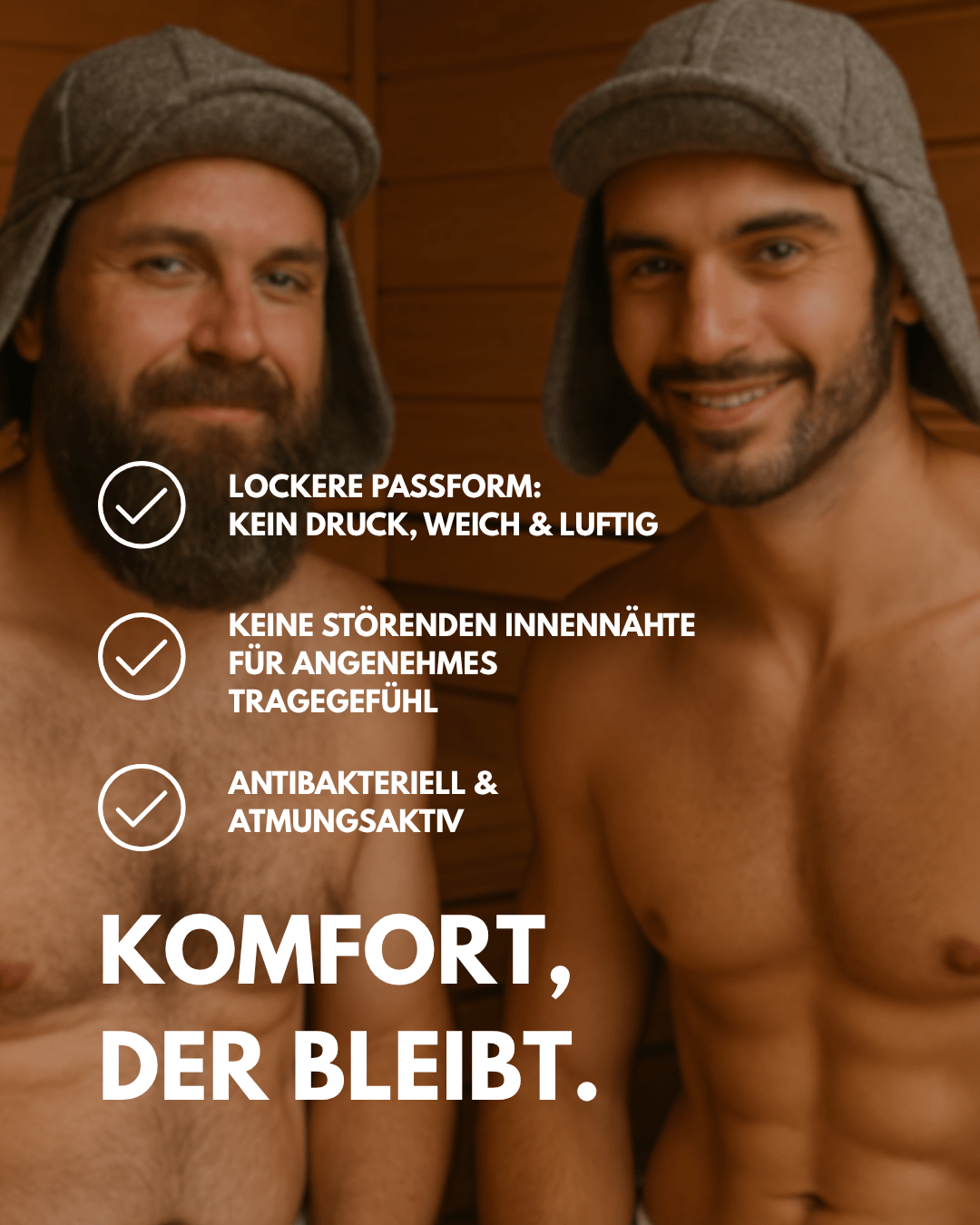 Saunamütze Pro, doppelt gelegt