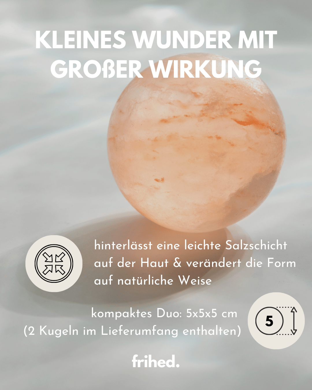 Saunasalzstein Massagekugel - frihed. GmbH