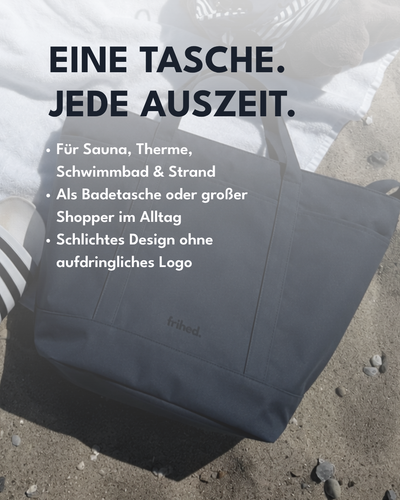 Eine Tasche für jede Auszeit: Sauna, Therme, Schwimmbad und Strand