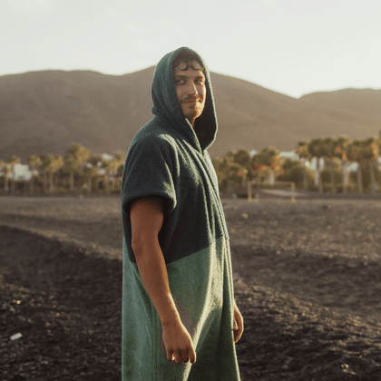 Surfer Poncho aus Frottee in pazifik